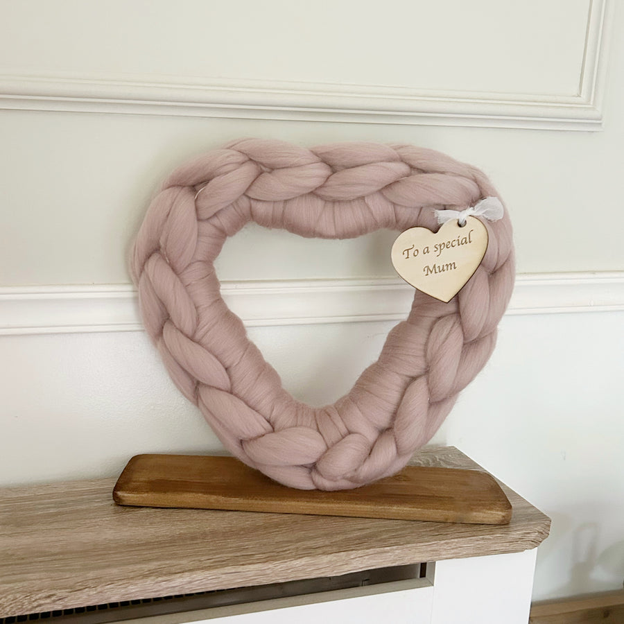 Personalised wooden heart